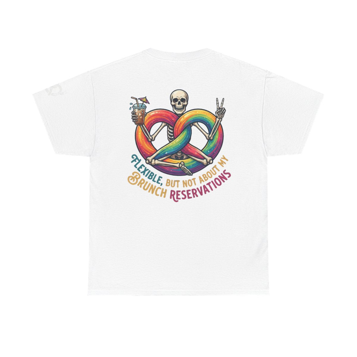 Color: White | Flexible But Not About Brunch Premium Graphic Tee