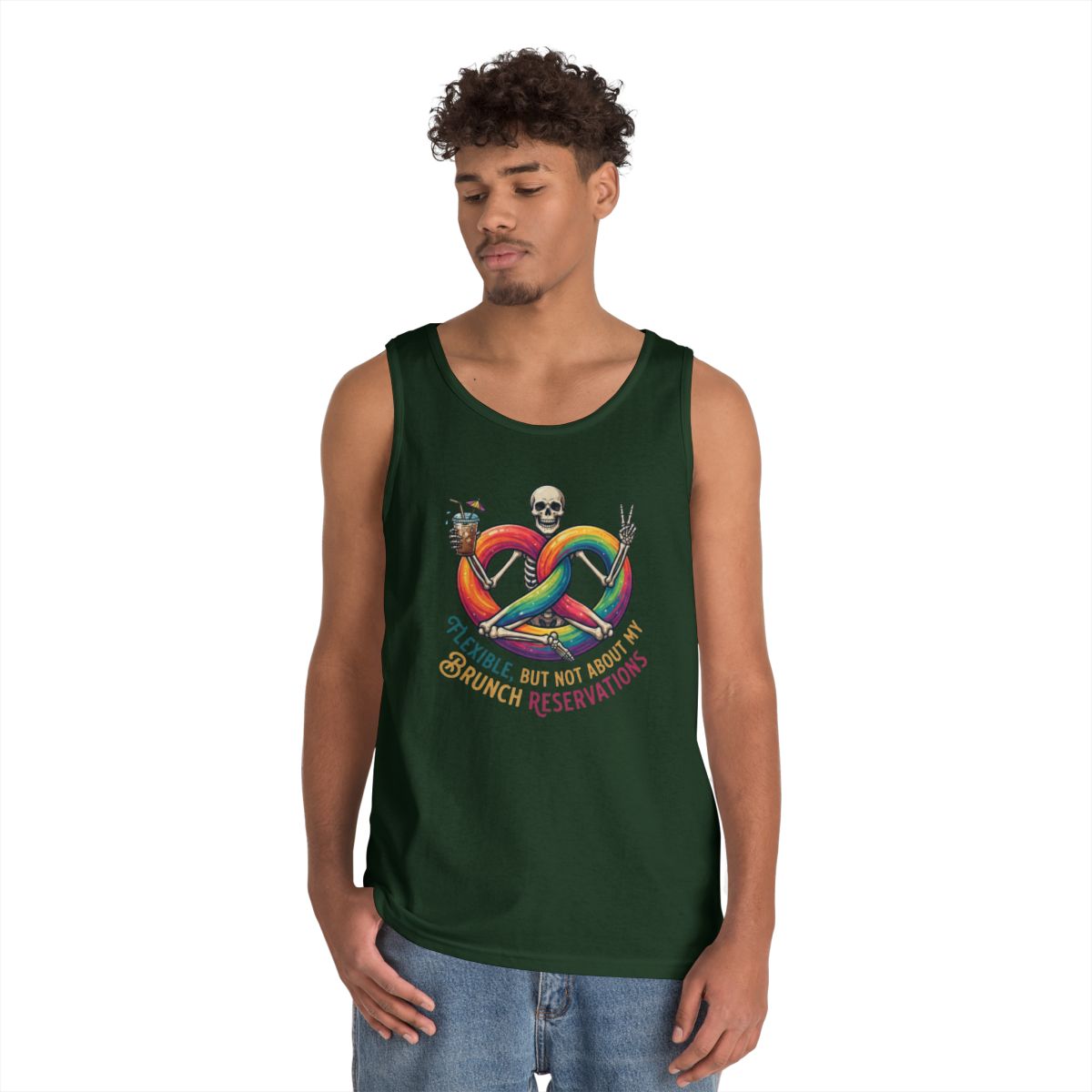 Color: Forest Green | Flexible But Not About Brunch Tank Top