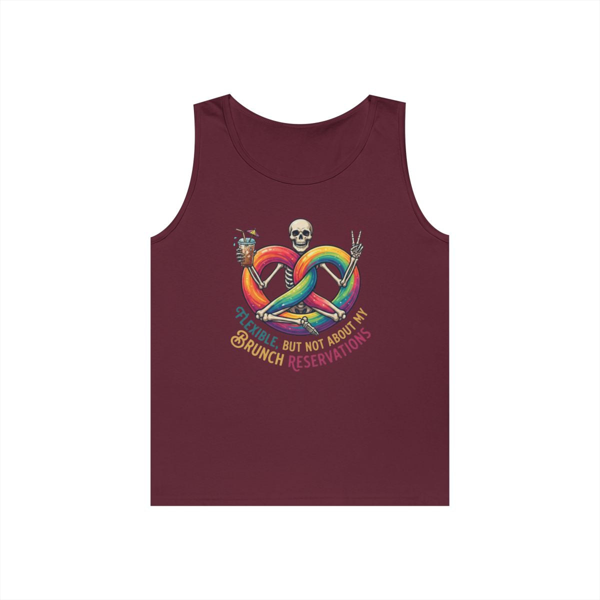 Color: Maroon | Flexible But Not About Brunch Tank Top