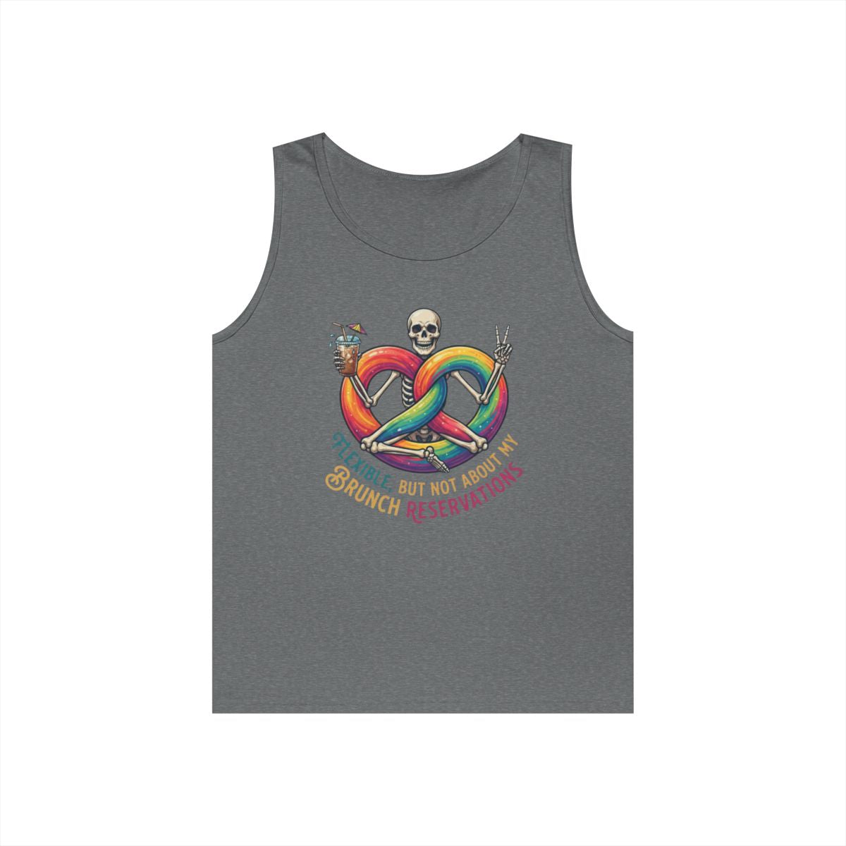 Color: Graphite Heather | Flexible But Not About Brunch Tank Top
