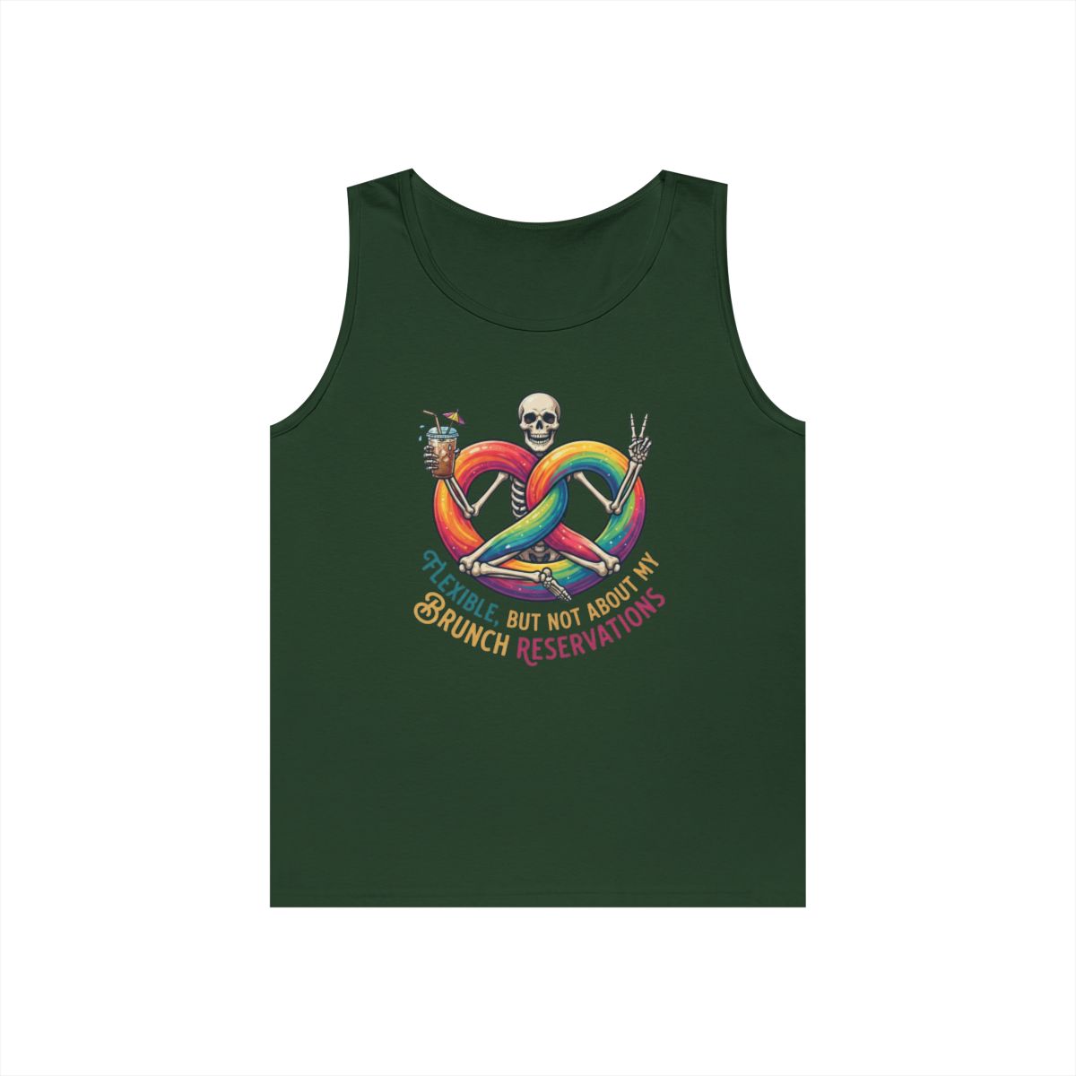 Color: Forest Green | Flexible But Not About Brunch Tank Top