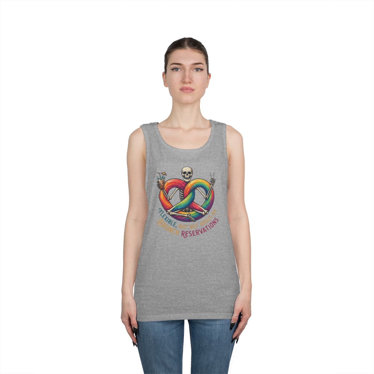 Color: Sport Grey | Flexible But Not About Brunch Tank Top