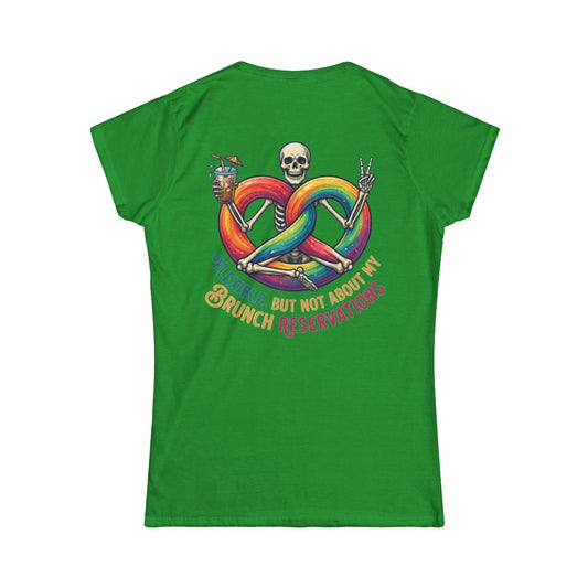 Color: Irish Green | Flexible But Not About Brunch Women's Tee