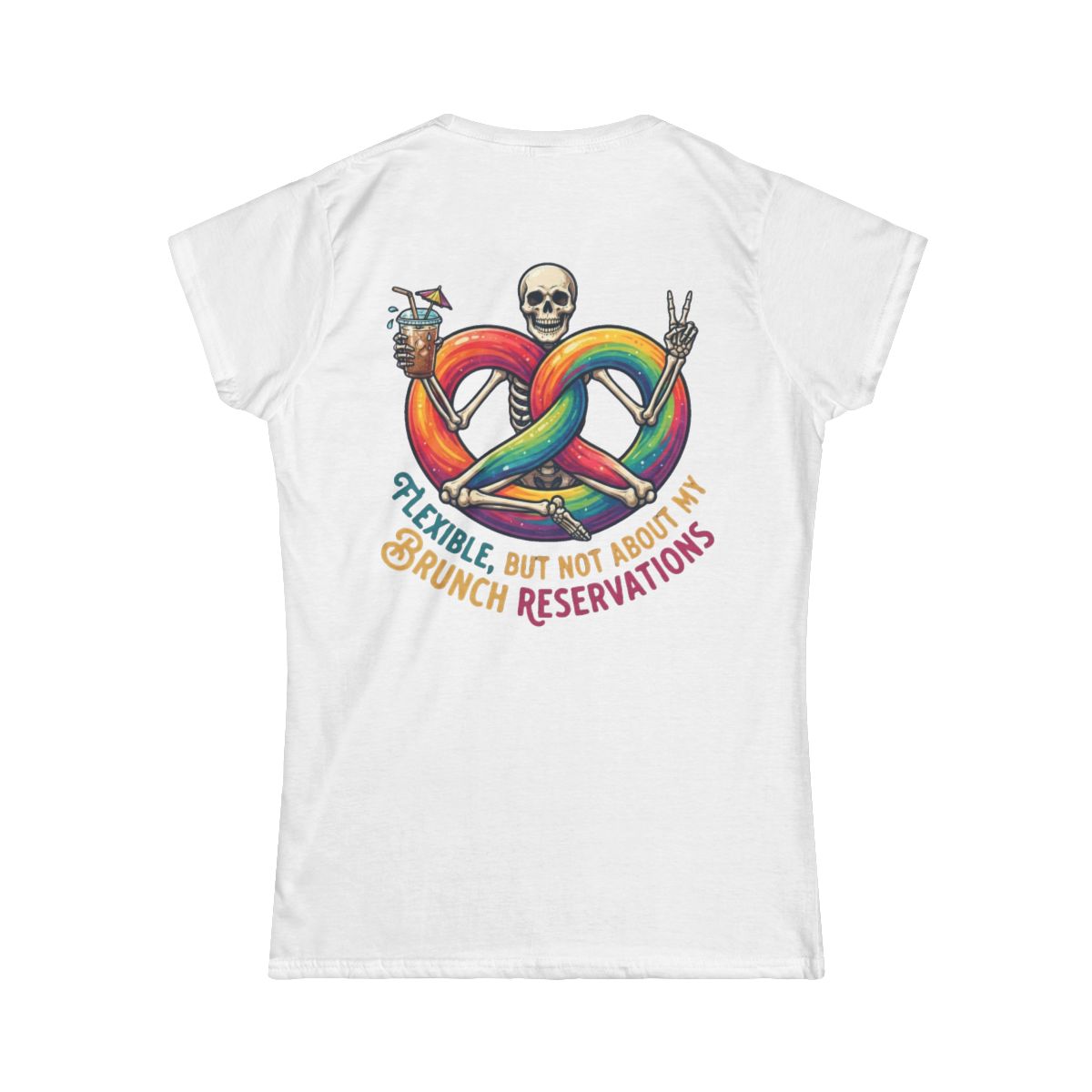 Color: White | Flexible But Not About Brunch Women's Tee