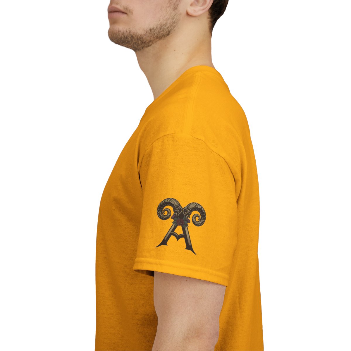 Color: Gold | Floral Monogram Aries Premium Graphic Tee