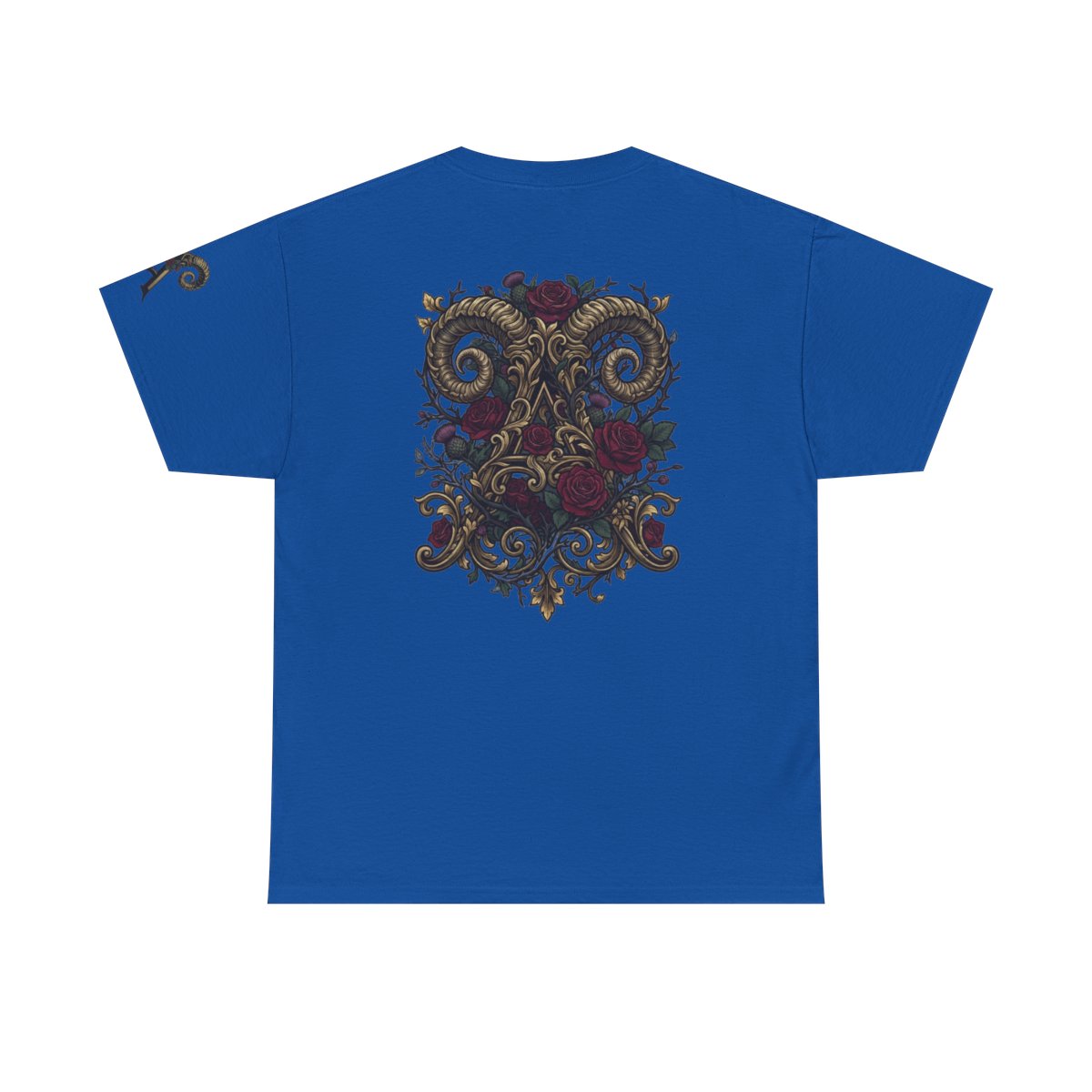 Color: Royal | Floral Monogram Aries Premium Graphic Tee