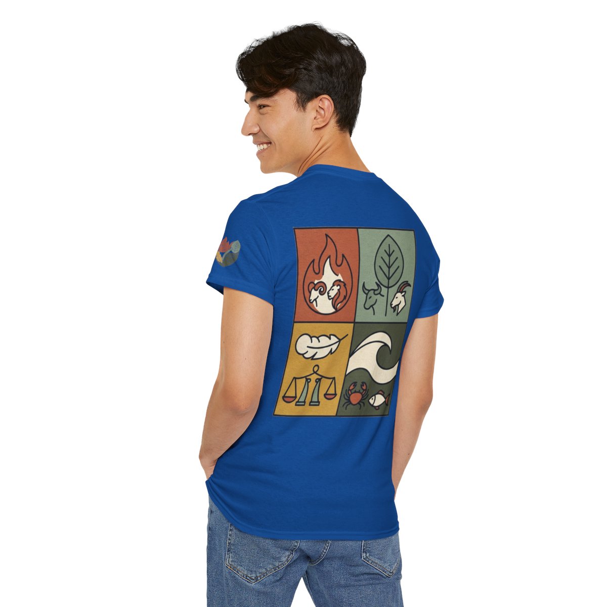 Color: Royal | Four Elements- Fire, Earth, Air, Water Premium Graphic Tee