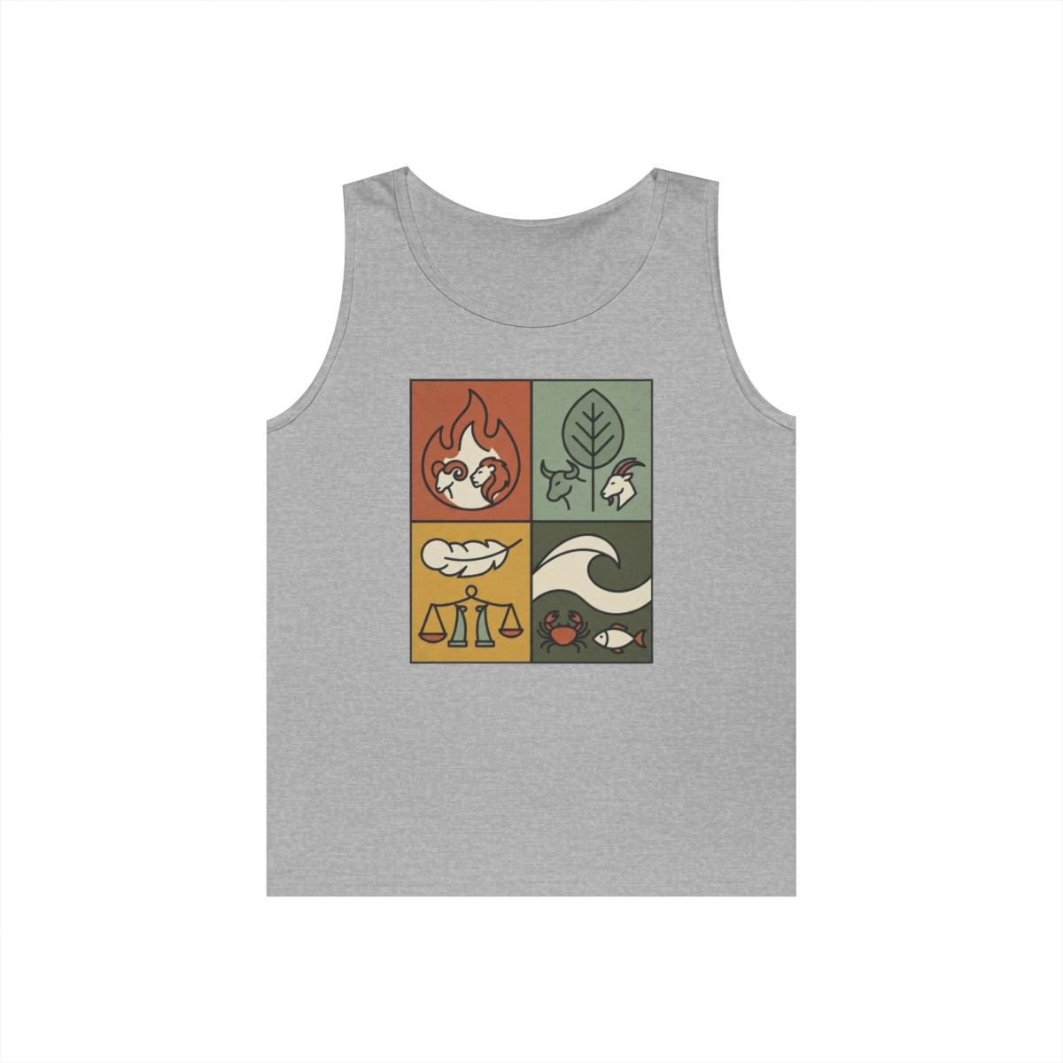 Color: Sport Grey | Four Elements- Fire, Earth, Air, Water Tank Top
