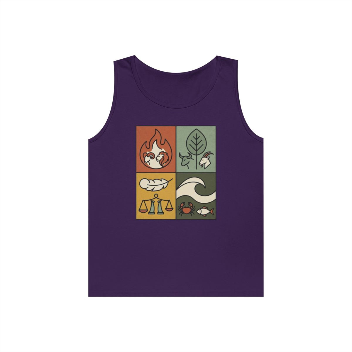 Color: Purple | Four Elements- Fire, Earth, Air, Water Tank Top