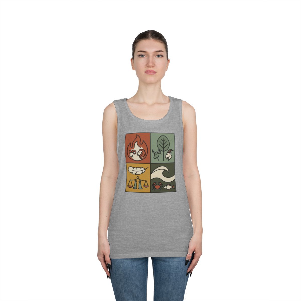 Color: Sport Grey | Four Elements- Fire, Earth, Air, Water Tank Top