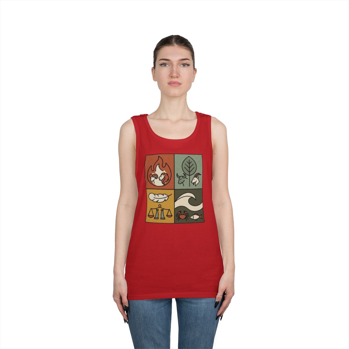 Color: Red | Four Elements- Fire, Earth, Air, Water Tank Top