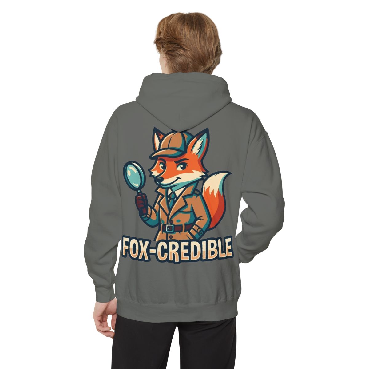 Color: Grey | Fox Credible Garment-Dyed Hoodie
