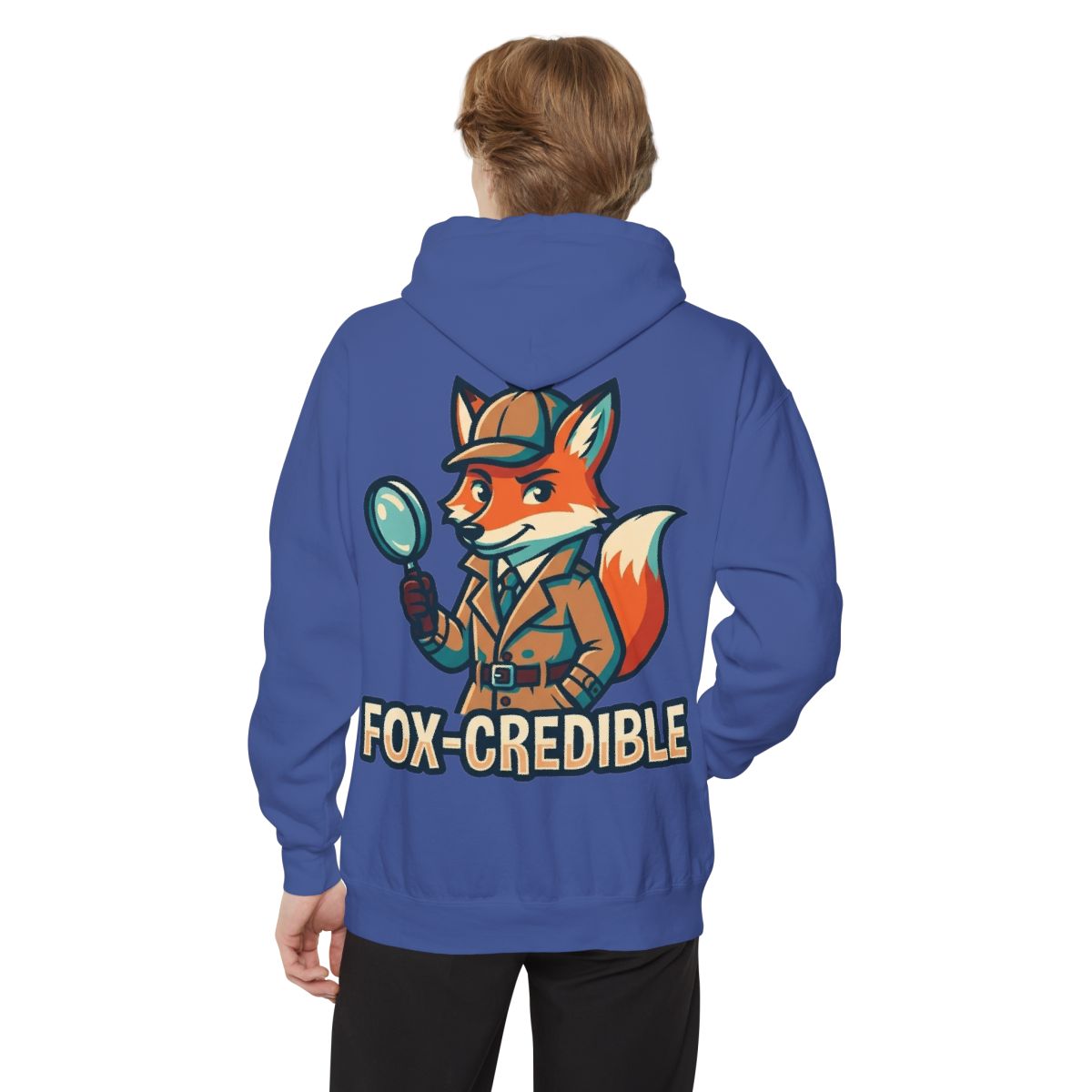Color: Flo Blue | Fox Credible Garment-Dyed Hoodie