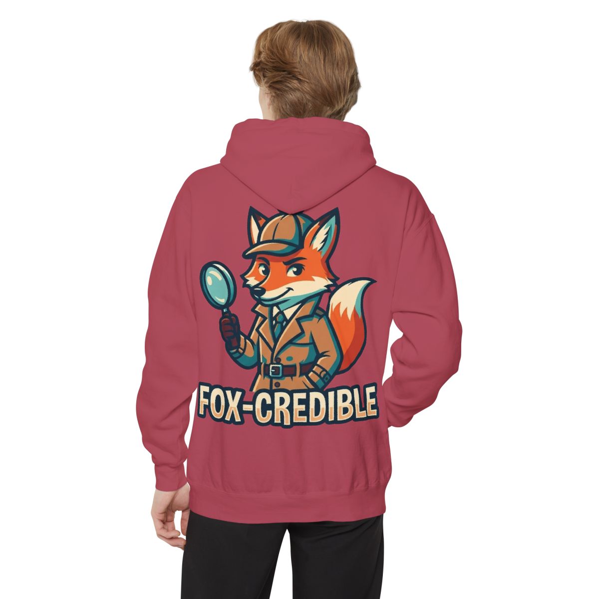 Color: Crimson | Fox Credible Garment-Dyed Hoodie