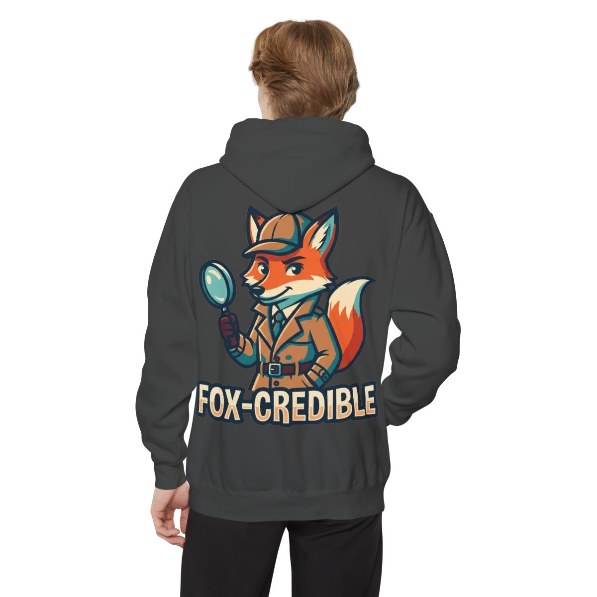 Color: Pepper | Fox Credible Garment-Dyed Hoodie