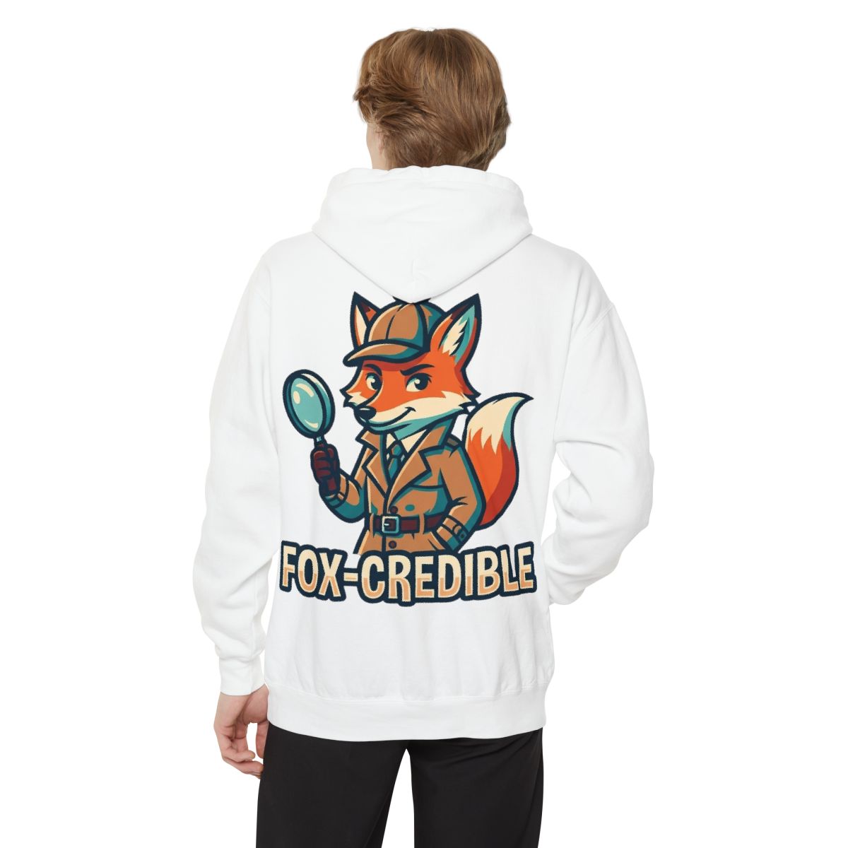 Color: White | Fox Credible Garment-Dyed Hoodie