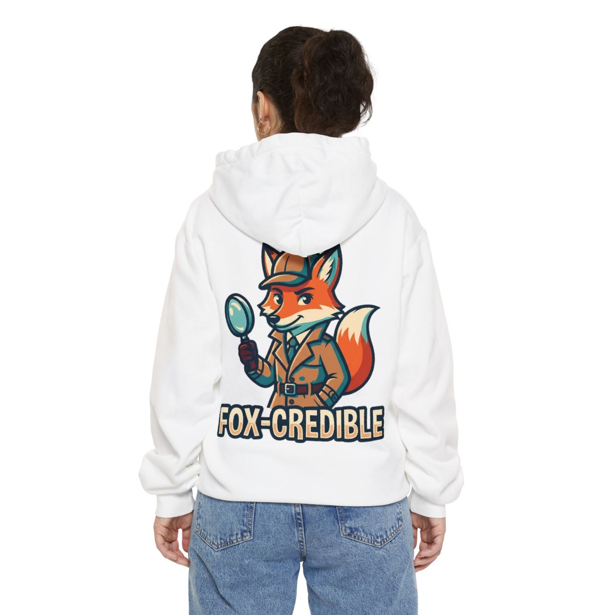 Color: White | Fox Credible Garment-Dyed Hoodie