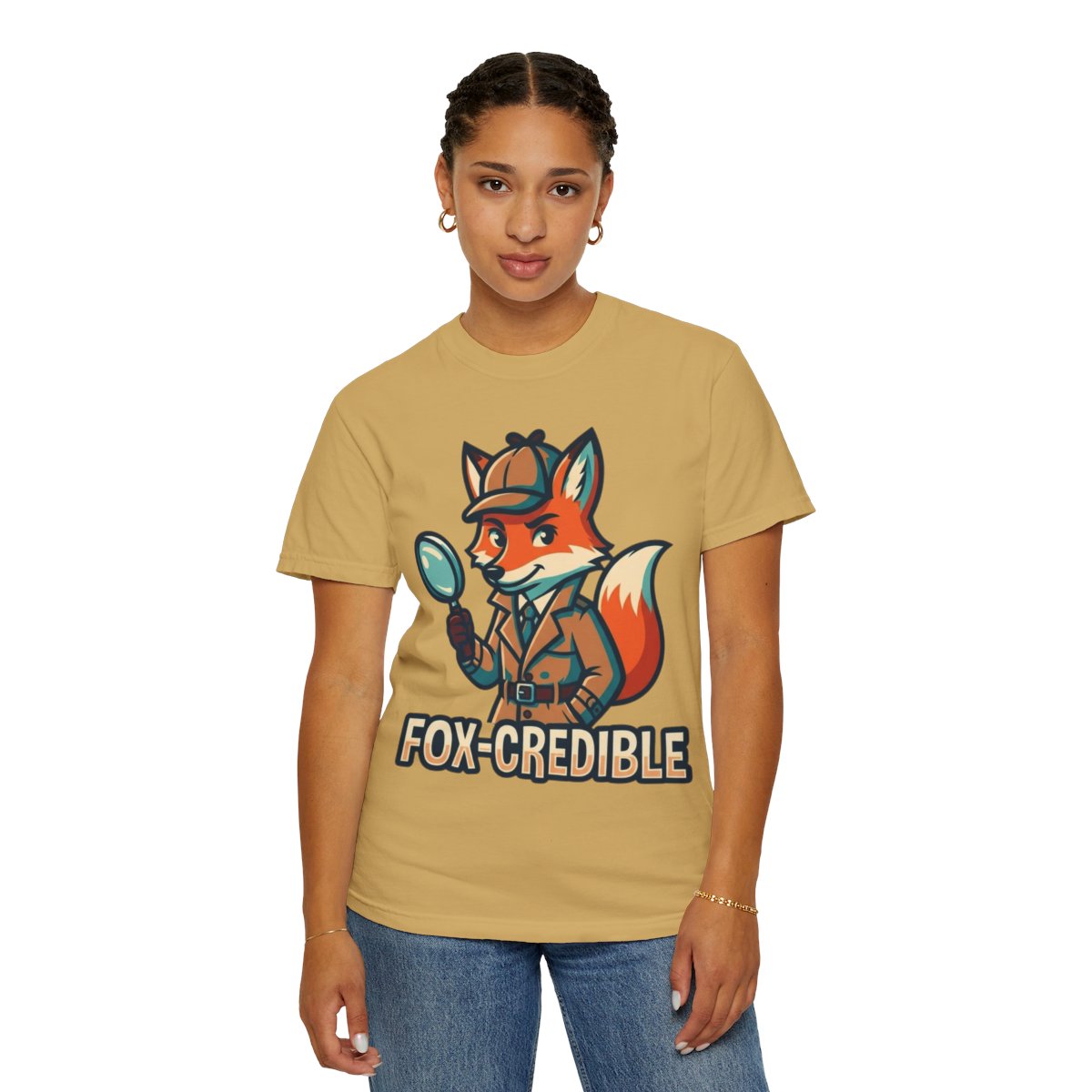 Color: Mustard | Fox Credible Unisex Garment-Dyed Tee