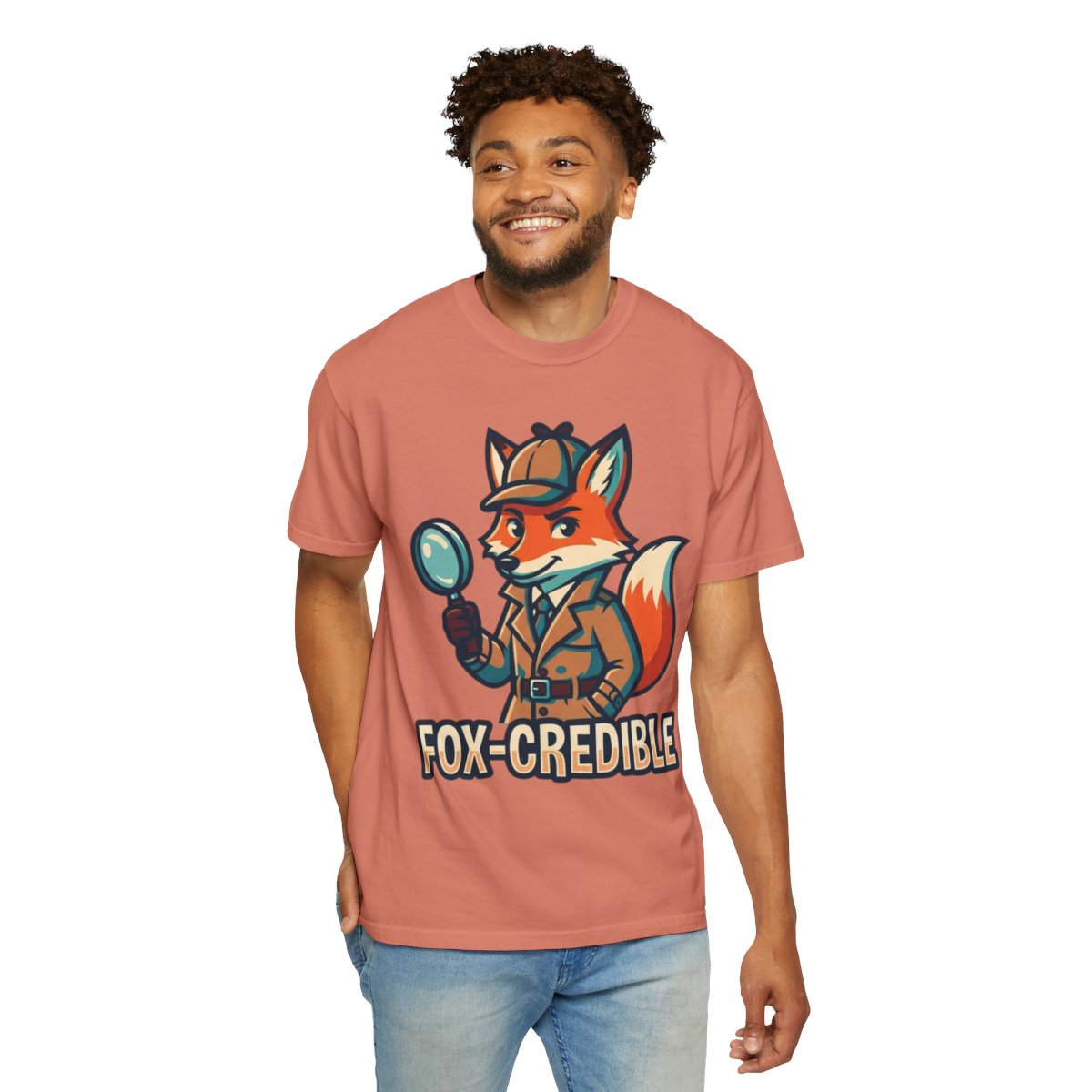 Color: Terracotta | Fox Credible Unisex Garment-Dyed Tee