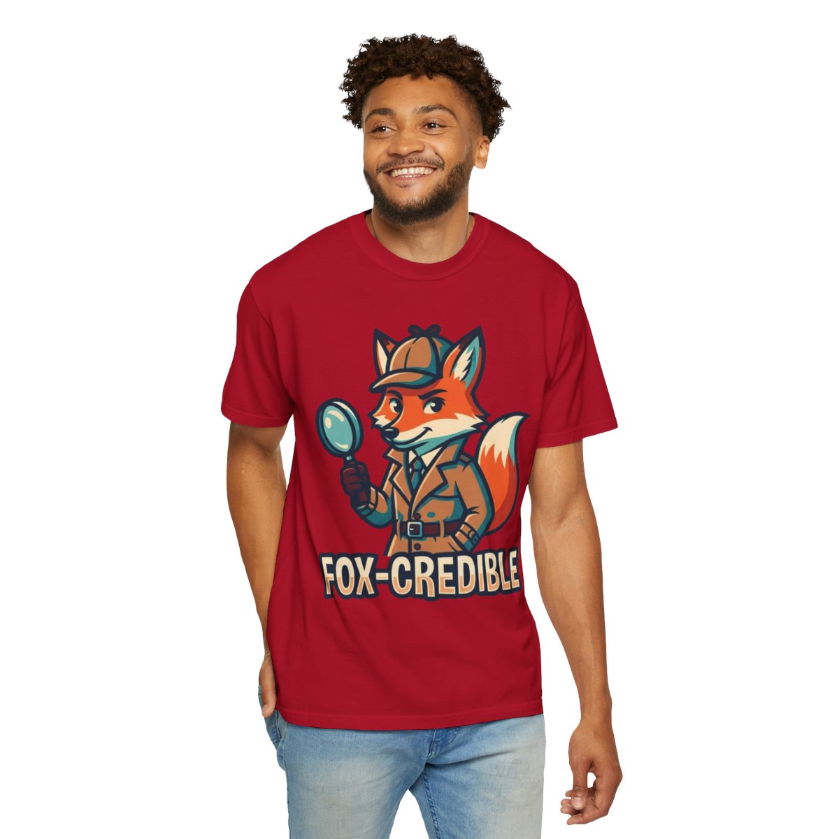 Color: Red | Fox Credible Unisex Garment-Dyed Tee