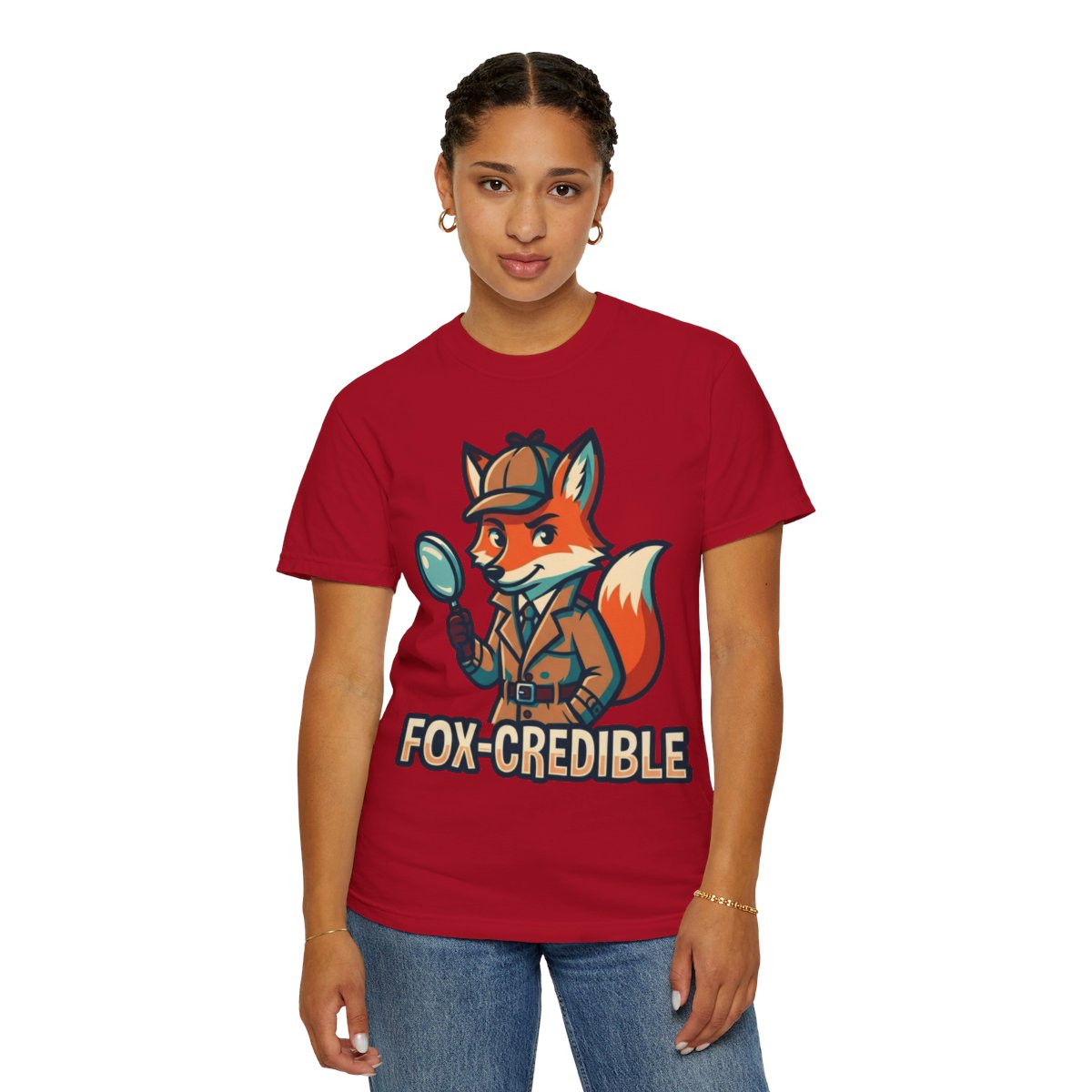 Color: Red | Fox Credible Unisex Garment-Dyed Tee