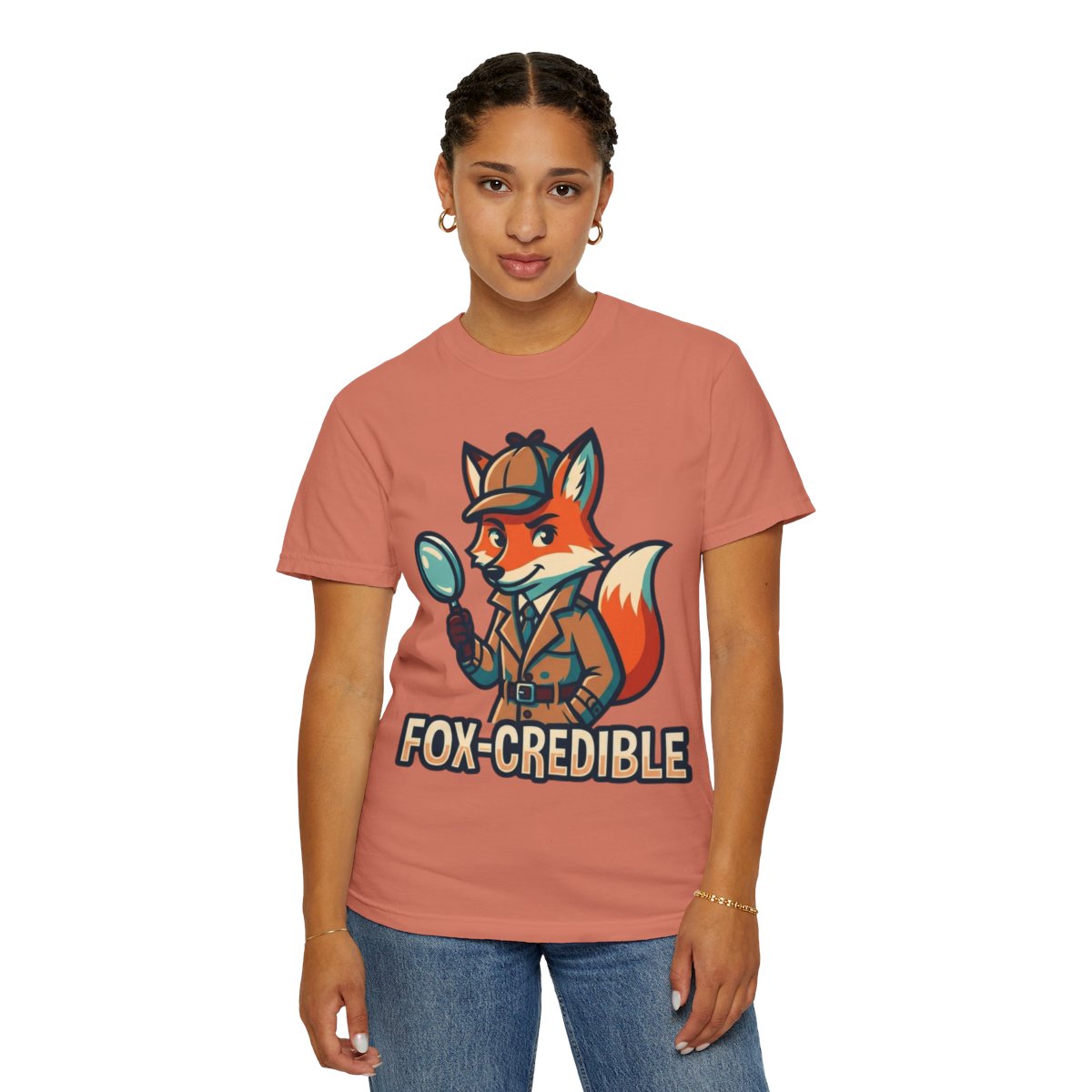 Color: Terracotta | Fox Credible Unisex Garment-Dyed Tee