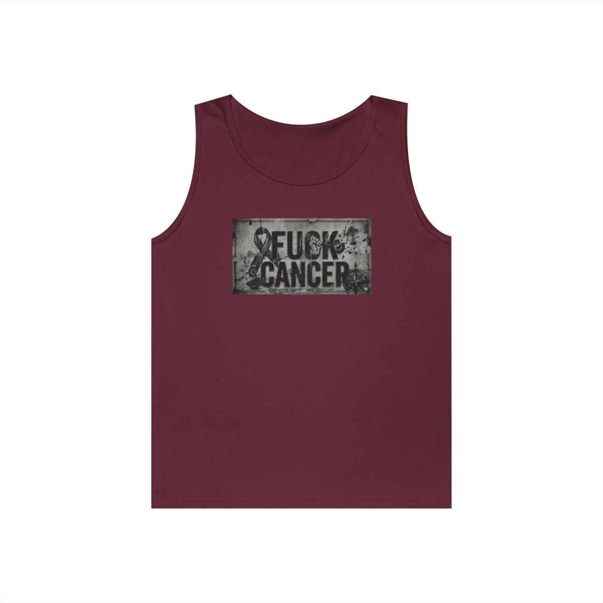 Color: Maroon | Fuck Cancer Tank Top