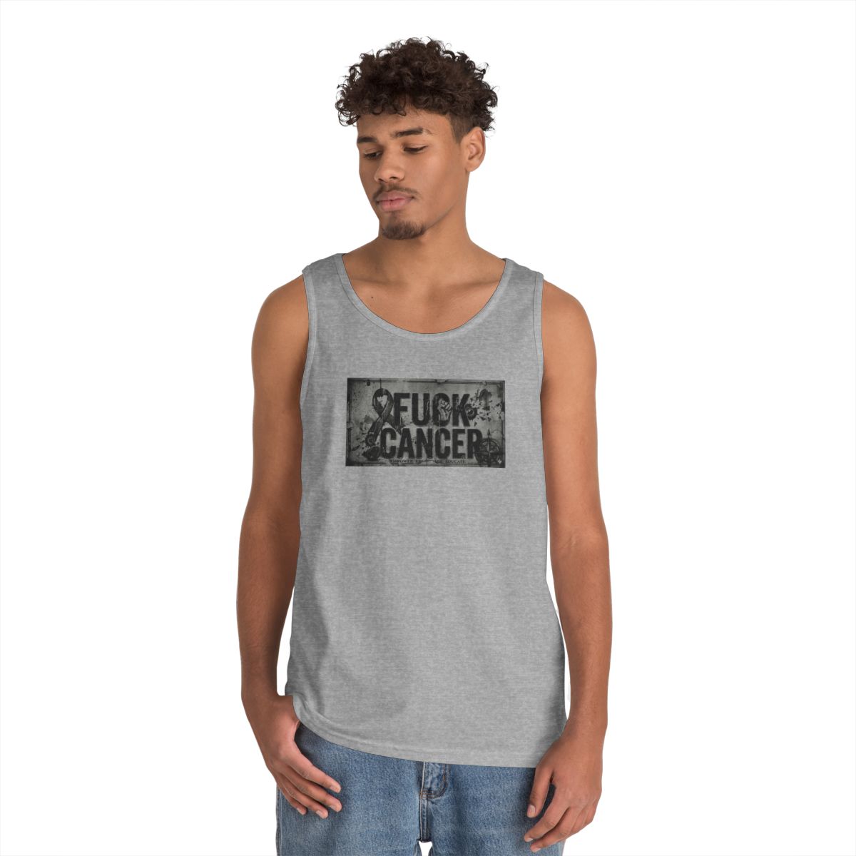Color: Sport Grey | Fuck Cancer Tank Top