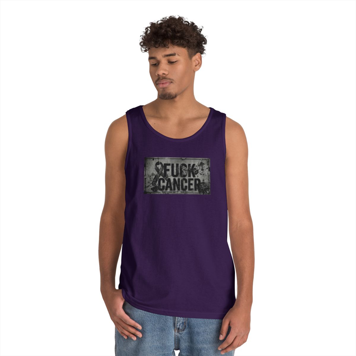 Color: Purple | Fuck Cancer Tank Top