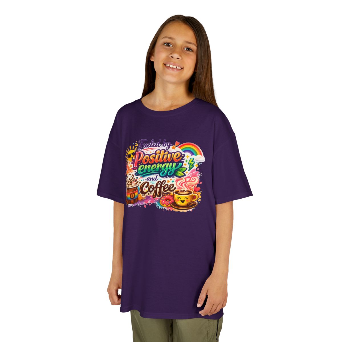 Color: Purple | Fueled by Coffee Kids Tee
