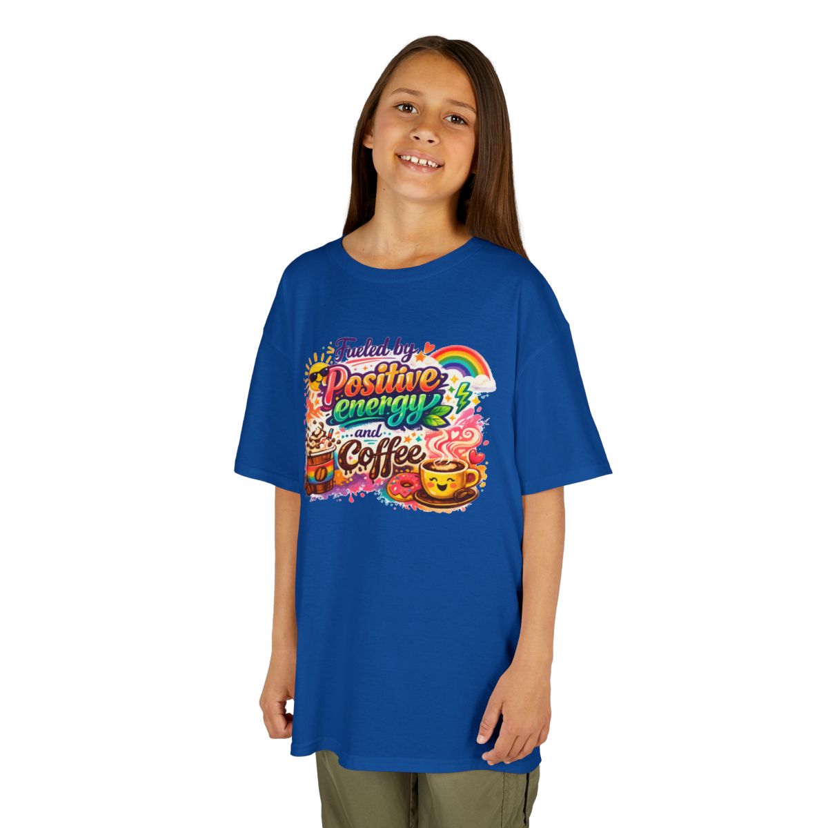Color: Royal | Fueled by Coffee Kids Tee