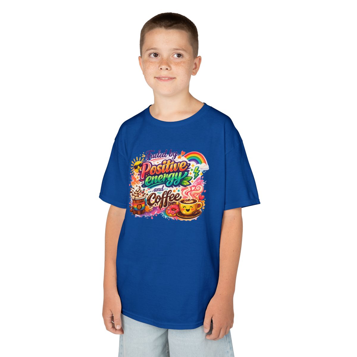 Color: Royal | Fueled by Coffee Kids Tee