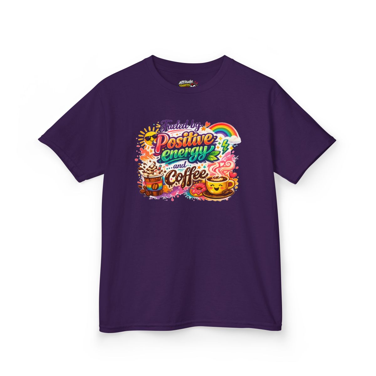 Color: Purple | Fueled by Coffee Kids Tee