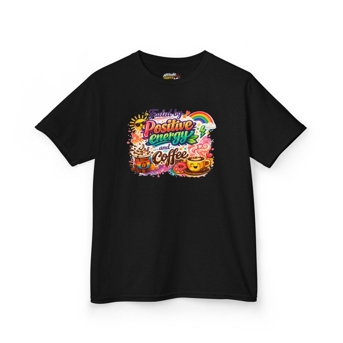 Color: Black | Fueled by Coffee Kids Tee