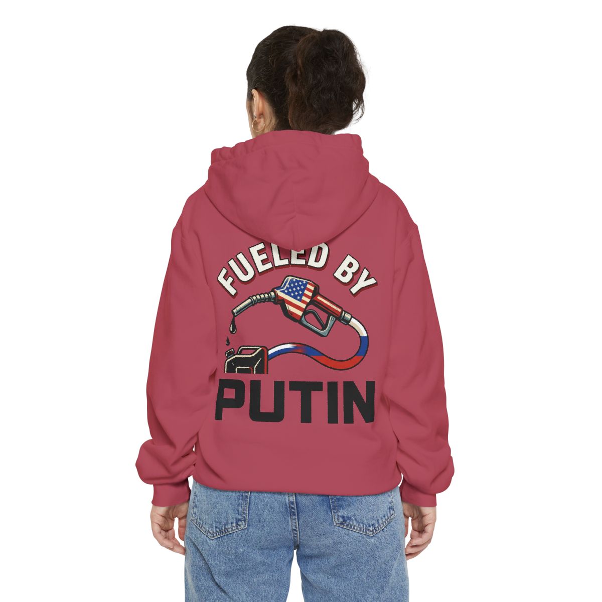 Color: Crimson | Fueled By Putin Garment-Dyed Hoodie