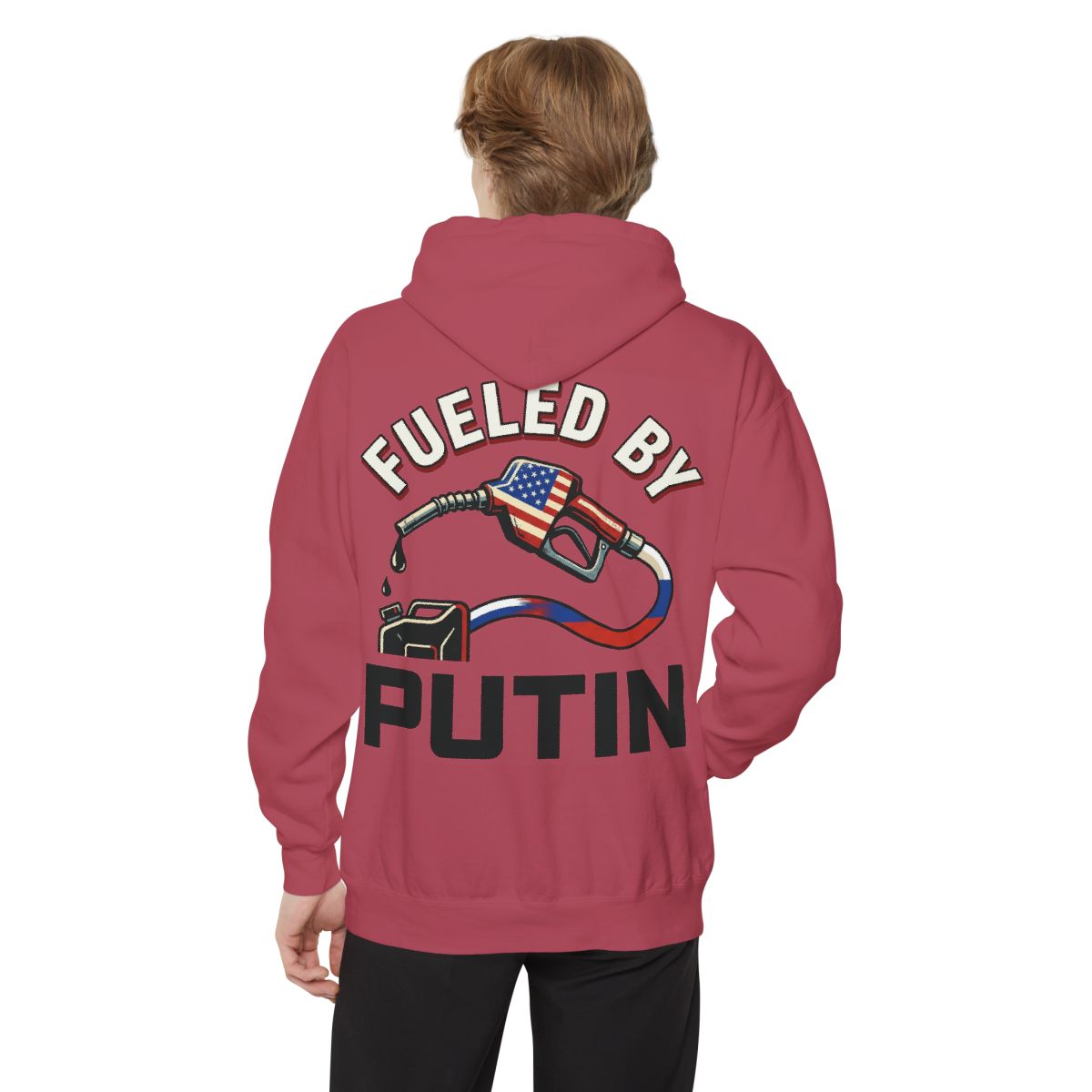 Color: Crimson | Fueled By Putin Garment-Dyed Hoodie