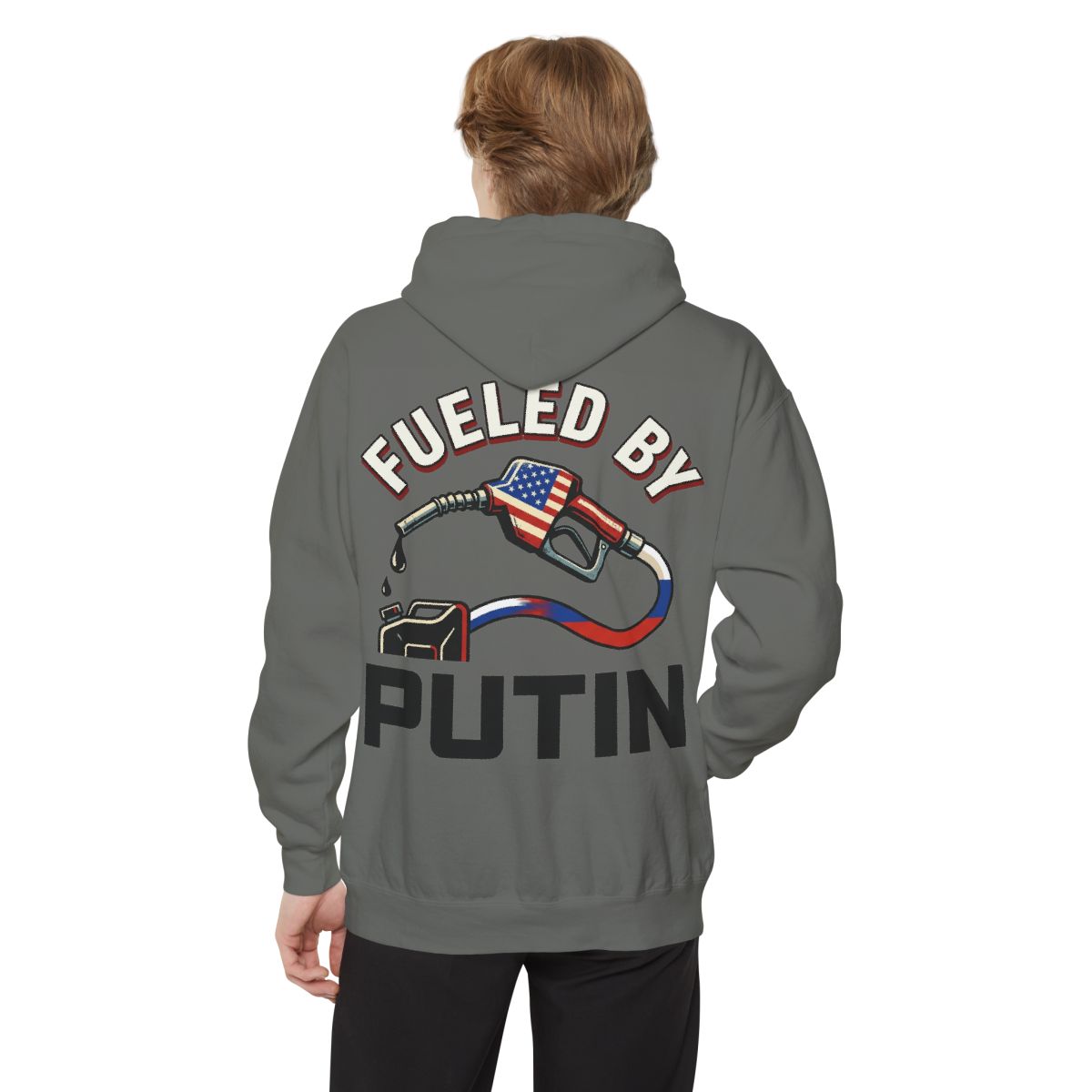 Color: Grey | Fueled By Putin Garment-Dyed Hoodie
