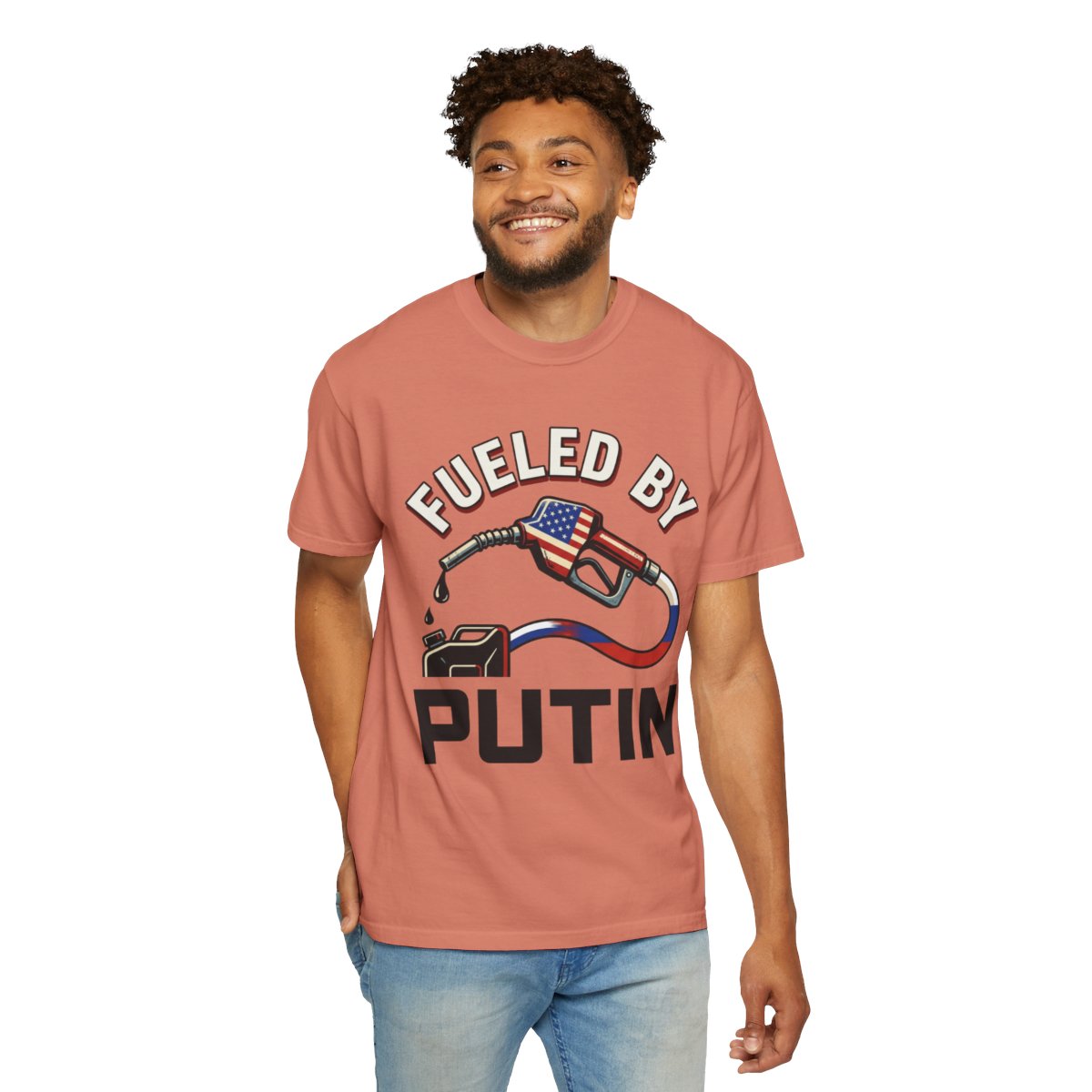 Color: Terracotta | Fueled By Putin Unisex Garment-Dyed Tee