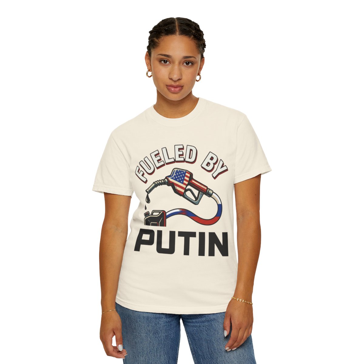 Color: Ivory | Fueled By Putin Unisex Garment-Dyed Tee