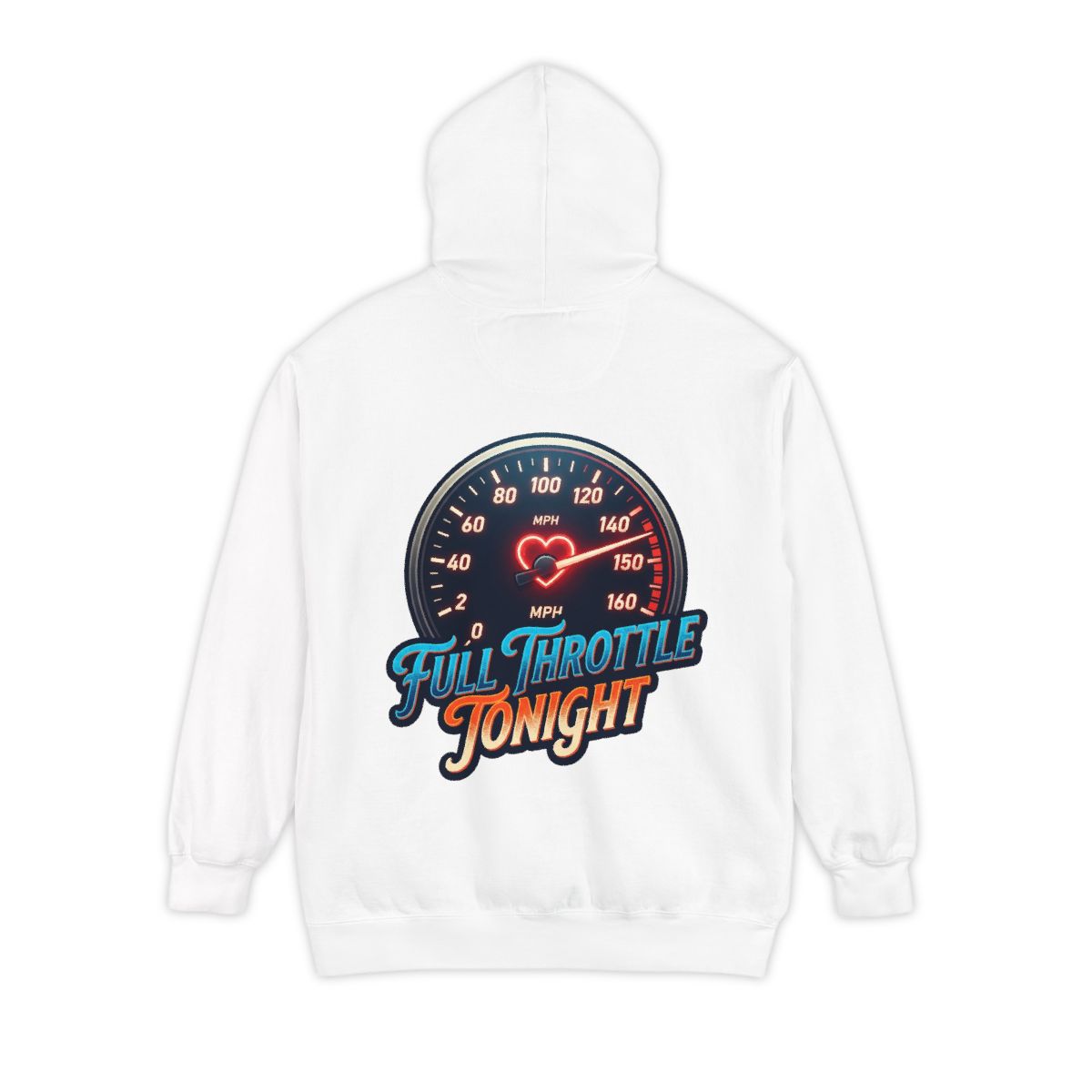 Color: White | Full Throttle Tonight Garment-Dyed Hoodie