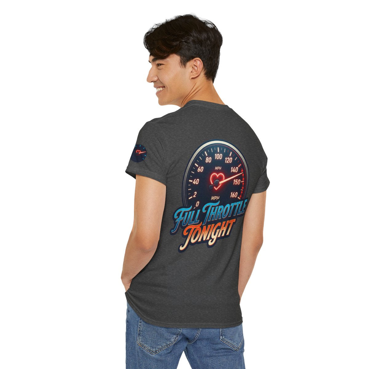 Color: Dark Heather | Full Throttle Tonight Premium Graphic Tee
