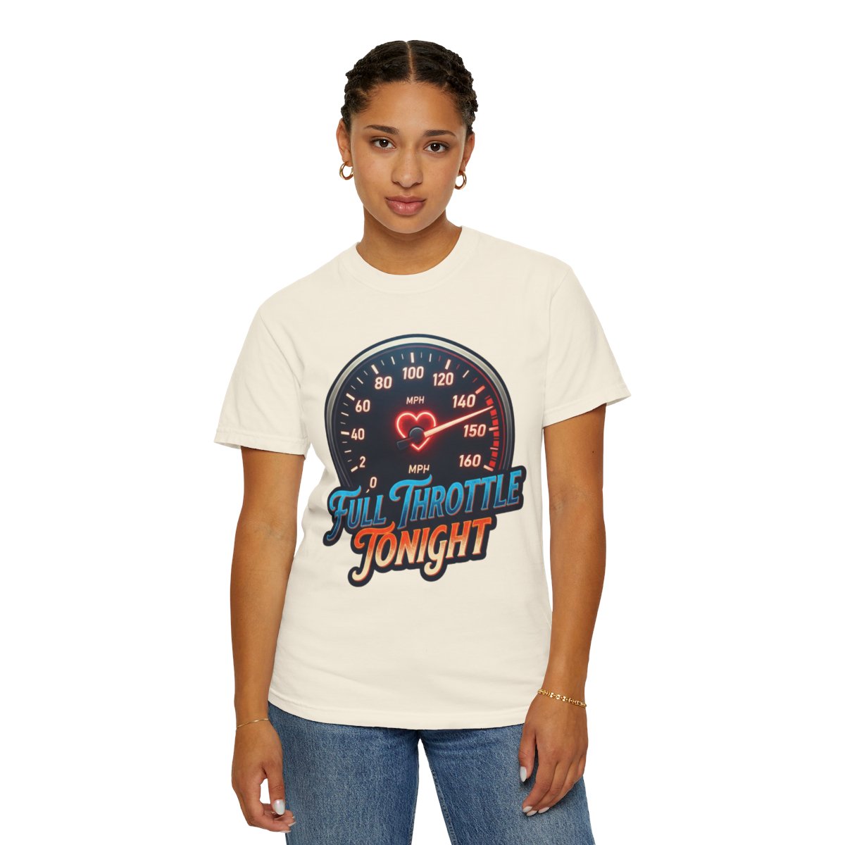 Color: Ivory | Full Throttle Tonight Unisex Garment-Dyed Tee