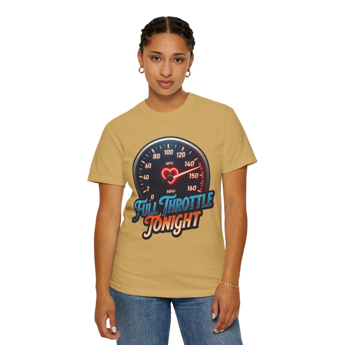 Color: Mustard | Full Throttle Tonight Unisex Garment-Dyed Tee