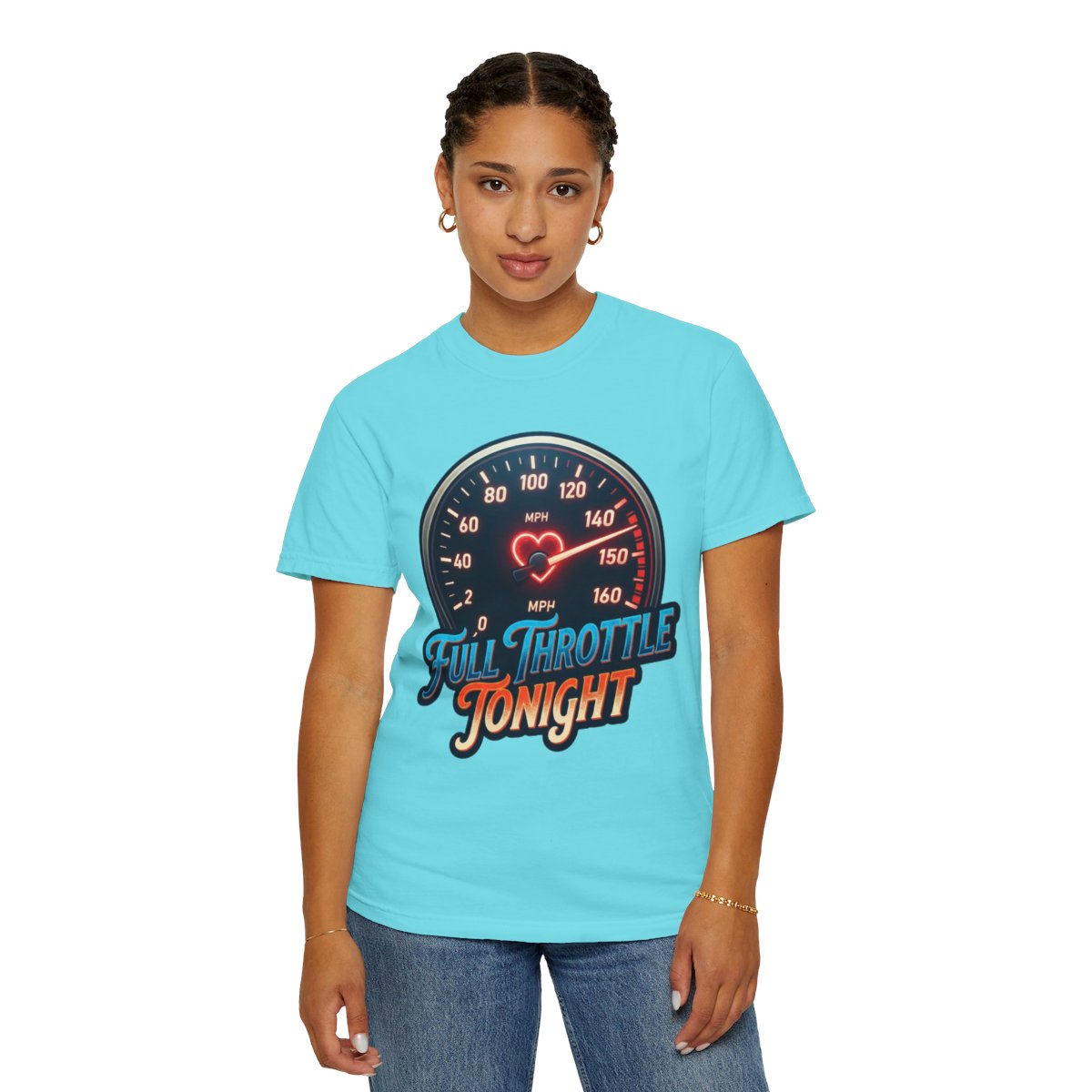 Color: Lagoon Blue | Full Throttle Tonight Unisex Garment-Dyed Tee