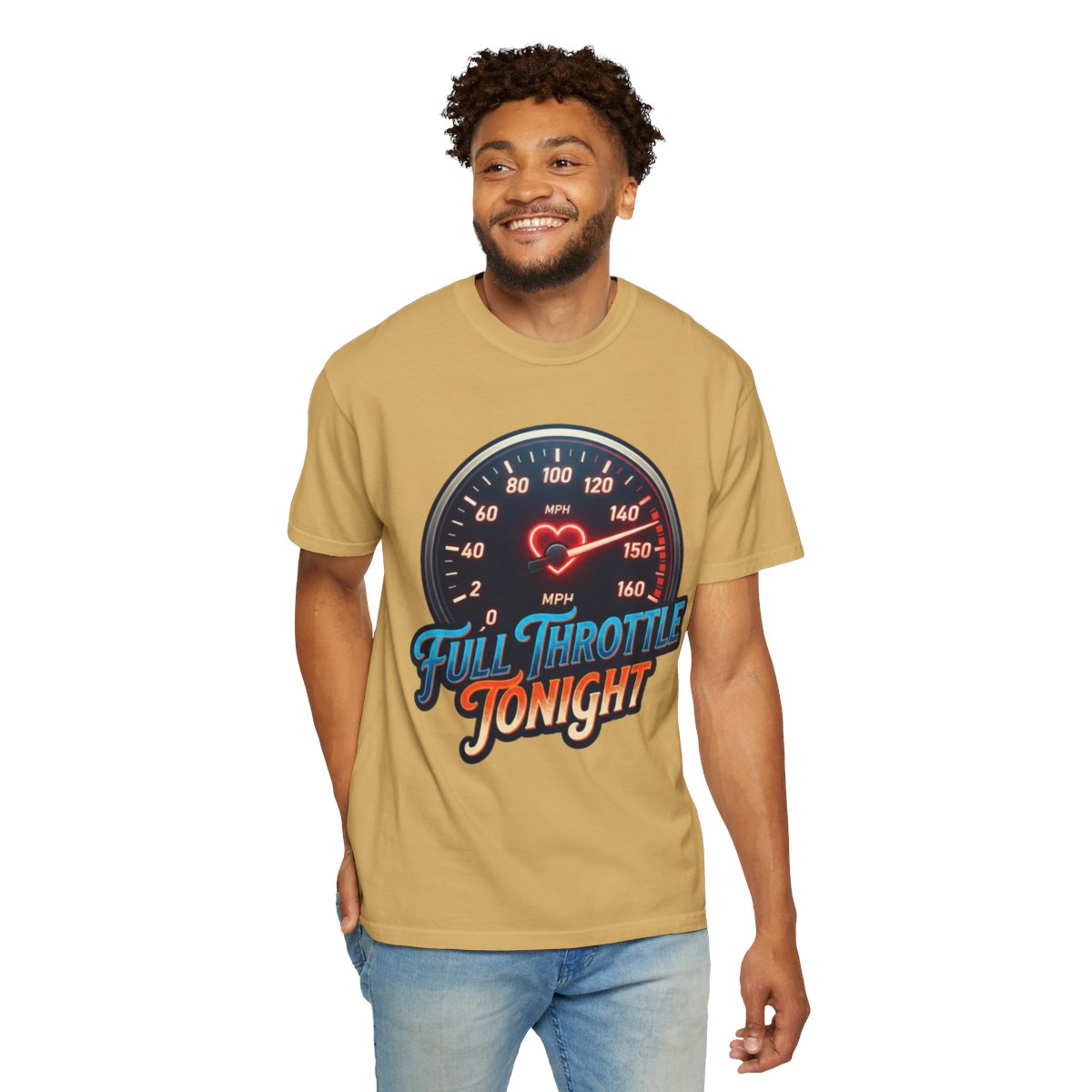 Color: Mustard | Full Throttle Tonight Unisex Garment-Dyed Tee