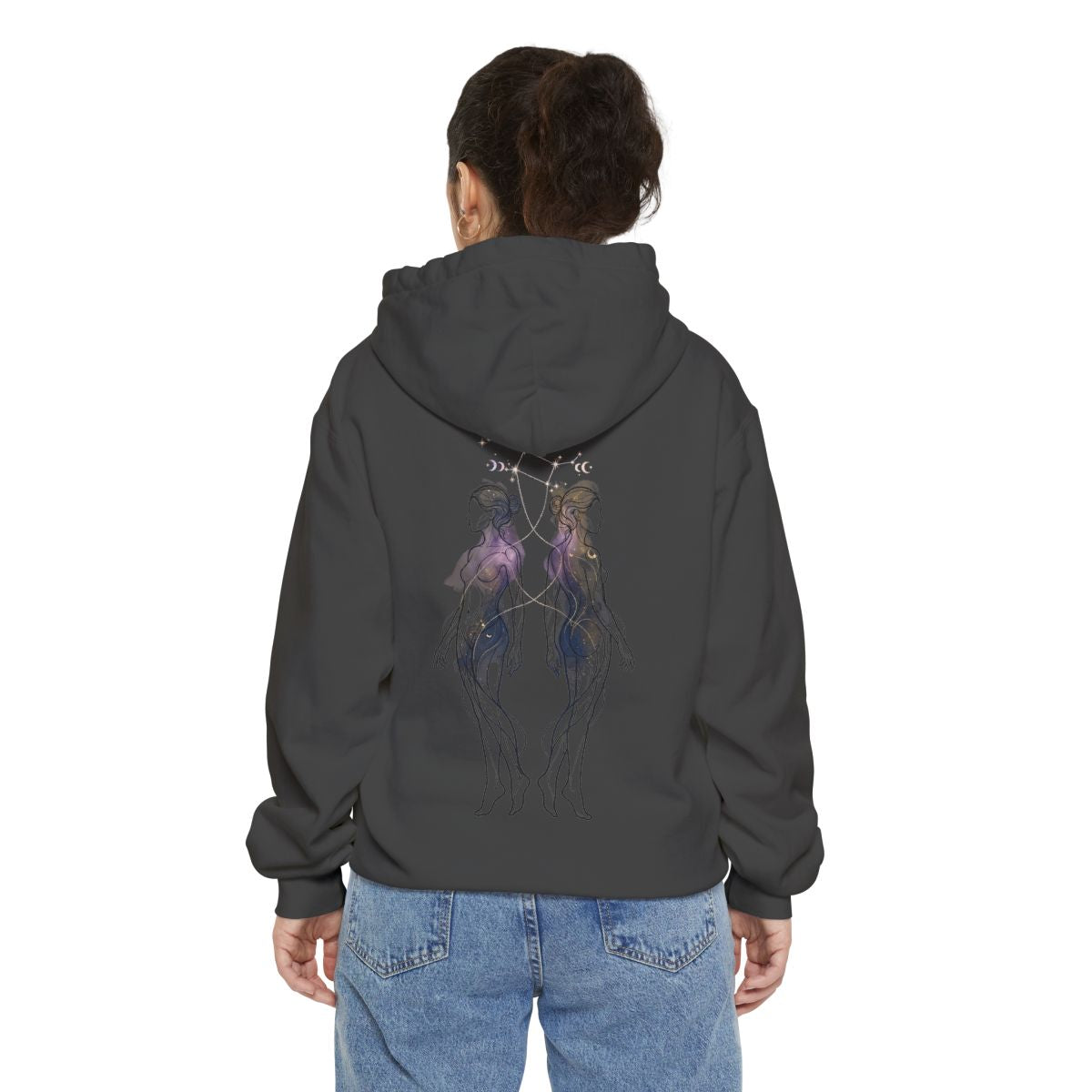 Color: Pepper | Gemini The Celestial Twins Garment-Dyed Hoodie