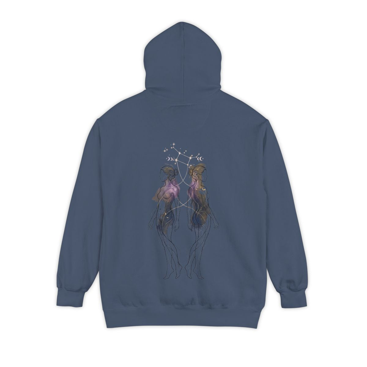 Color: Denim | Gemini The Celestial Twins Garment-Dyed Hoodie