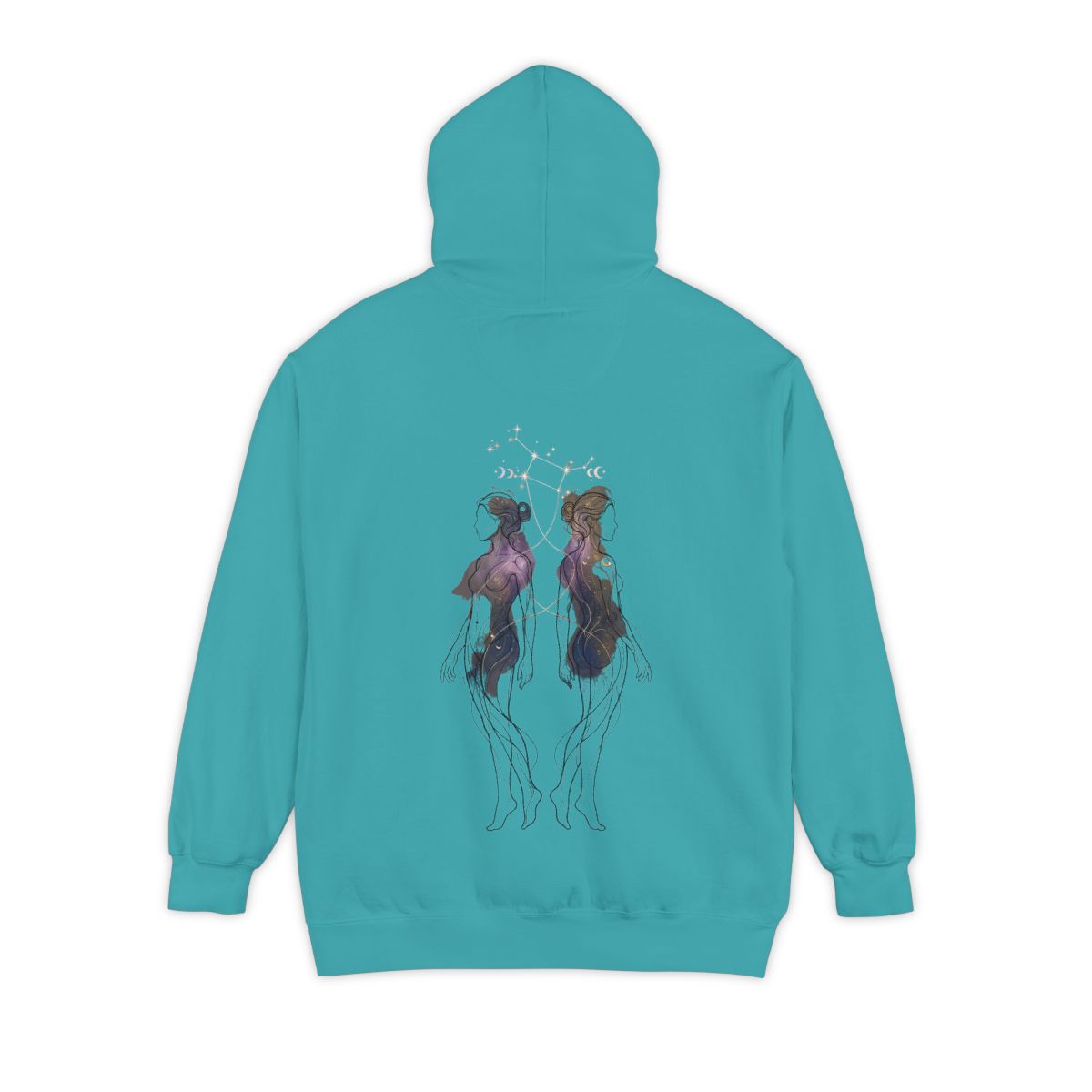 Color: Seafoam | Gemini The Celestial Twins Garment-Dyed Hoodie