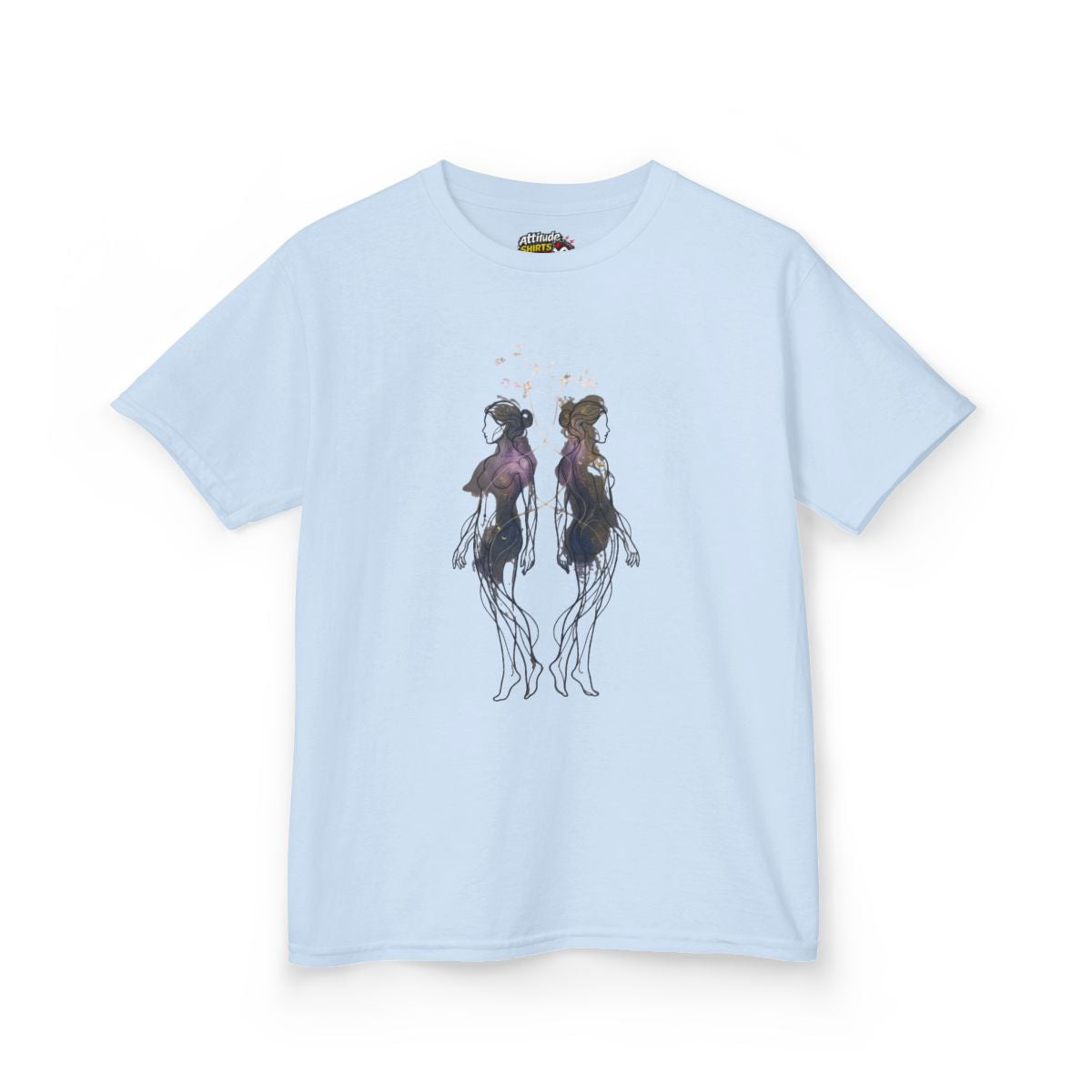 Color: Light Blue | Gemini The Celestial Twins Kids Tee