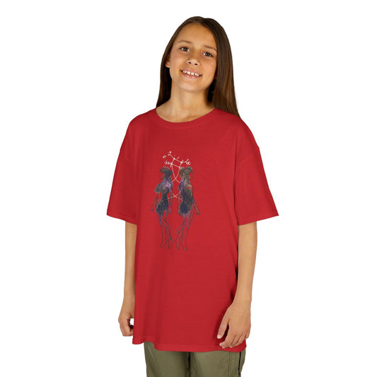 Color: Red | Gemini The Celestial Twins Kids Tee